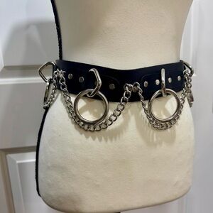 Belt O Ring & Chain Punk, Metal,Thrash Metal, USA Made Size 38 to 43 inch waist